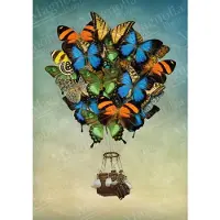 Magnolia legpuzzel Butterfly Balloon - 1000 stukjes kleurrijk speelgoed.
