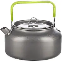 Ren Waterkoker camping - Waterkoker klein - Waterkoker reis - Grijs/Groen - 17cm x 17cm x 10cm