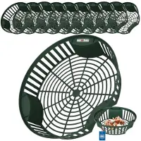 KOTARBAU 10 Stuks Bloembollenmand, ⌀ 320 mm mm, Groen, Plantenmand Voor Bloembollen, Bollenmanden Rond, Kweekmand van Kunststof, Bloembollen Schaal