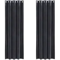vidaXL Gordijnen 2 st Donkergrijs 140 x 245 cm fluweel