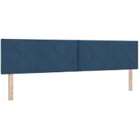 vidaXL LED Hoofdbord Blauw 200 cm Stof
