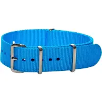 Kaiser Premium Sky Blue - Nato strap 20mm - Horlogeband Blauw