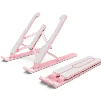 Jumada - Office Laptop Standaard Verstelbaar - Ergonomisch - Kunststof - Roze - Maximale schermformaat: 17 - Minimale schermafmeting: 9 inch