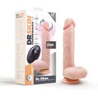 Blush - Dr. Skin Silicone Dildo met afstandsbediening - Levensechte dildo voor vrouwelijk orgasmes Dr. Ethan - Seksspeeltje vrouwen - Vanille/lichte huidskleur 23cm