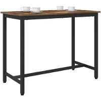 vidaXL Tafel Rook Eiken 100 x 50 x 76,5 cm Engineered hout en staal