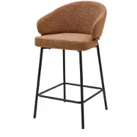 DS4U - Sofia barkruk 65 cm - terracotta met zwarte poot