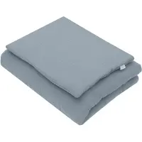 NEW BABY mousseline dekbedset 80x70 cm blauw - Babydekbed
