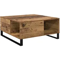 vidaXL Salontafel Oud Hout 80 x 80 x 36,5 cm Bewerkt hout