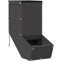 vidaXL Konijnenvoerbak Zwart 12,5 x 26 x 28,5 cm Koudgewalst Staal