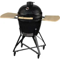 Kitchenbrothers Kamado BBQ - 21 Inch Houtskool Barbecue - PFAS-Vrij - 45⌀ cm - Complete Set - Egg BBQ met Accessoires inclusief Hoes - Zwart