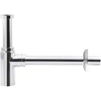 Aqualine Wastafelsifon 5/4", afvoer 32mm, rond, chroom
