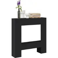vidaXL Haardombouw 81x18x82 cm bewerkt hout zwart
