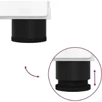 vidaXL Badkamermeubel Set 2 pcs Hoogglans wit Bewerkt hout & Metaal