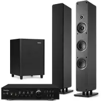 Audizio HiFi stereo set - home cinema set - Met HiFi-speakers, subwoofer en versterker - Zwart - 450W