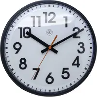 Nextime nXt Peter – Wandklok – 26 cm – Plastic – Zwart – Stil