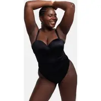 Dorina Corrigerende Body - Dames body - Naadloos - Sublime Sculpt - Licht voorgevormde cups - Verstelbare bandjes - 75A - Zwart