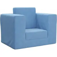 vidaXL Kinderslaapbank zacht pluche blauw
