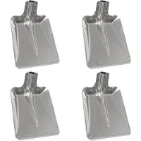 vidaXL Schep Hoofd 4 pcs Zilver 43 x 32,5 cm Aluminium