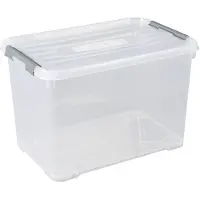 Curver Handy+ transparante opbergbox 65 liter