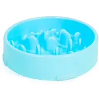Yummie Slow Feeder Hond – Anti Schrokbak Honden – Voerbak tegen Schrokken – 20 cm – Blauw [60009BL]