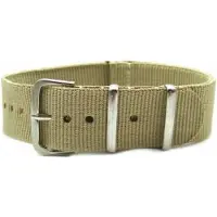 Kaiser Premium Beige Nato strap 22mm - Horlogeband Beige