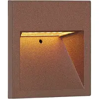QAZQA Moderne wandlamp roestbruin vierkant incl. LED IP54 - Gem