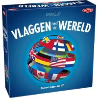 Tactic Vlaggen rond de Wereld – Bordspel – Vlaggen Herkennen en Topografie Quiz – Leerzaam Familiespel – 2-6 spelers – Hoogwaardige Scandinavische Kwaliteit