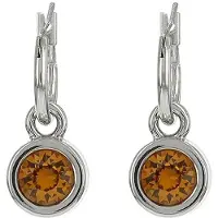 Biba Oorhangers zilver met steen Topaz