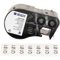 Brady M4-47-428 gemetalliseerde polyester labels zwart op lichtgrijs 25,40 mm x 12,70 mm (origineel)