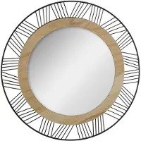 Atmosphera Ronde Wandspiegel - 45 cm, zwart