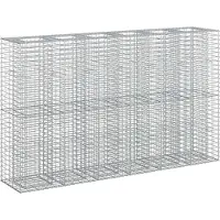 vidaXL Gabionen verhoogde plantenbak, 3 stuks, 250 x 50 x 150 cm, verzinkt staal