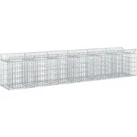 vidaXL Gabion verhoogd bed 2 st 300 x 50 x 60 cm Gegalvaniseerd staal