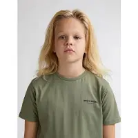 Petrol Industries T-shirt groen Jongens Katoen Ronde hals Logo - maat 140