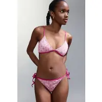 MANGO TEENS crop bikini roze Meisjes Polyamide All over print - maat 152(XXS)