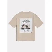 New Balance T-shirt beige Jongens/Meisjes Katoen Ronde hals Backprint - maat 122