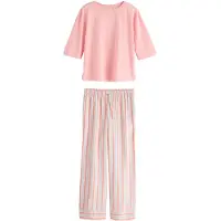 Next Pyjama crème / lichtblauw / rosa / rood
