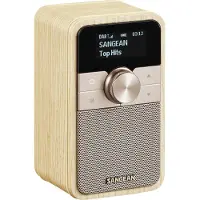 Sangean DDR-8 compacte houten DAB+ en FM radio met Bluetooth ontvangst, White Ash