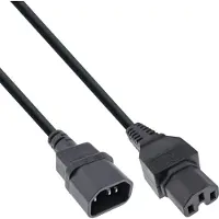 Intos C15 - C14 stroomkabel voor UPS/PDU | 3x 0,75mm (PVC) | zwart | 2 meter