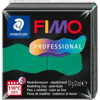 Fimo professional - ovenhardende boetseerklei - blok 57 gr - primair groen