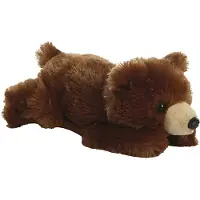 Aurora Pluche dieren knuffels grizzly beer bruin van 20 cm - Knuffeldieren beren speelgoed