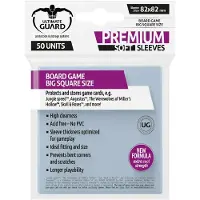 Ultimate Guard Premium Soft Sleeves for Board Game Cards Big Square (50) Card Sleeves for Board Game Cards
