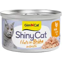 GimCat 24 x 70 g - ShinyCat Filets in broth kip