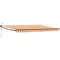vidaXL Elektrisch Uitschuifbare Zonneluifel Multikleur 4,5 × 3 m