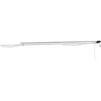 vidaXL Handbediende luifel met LED's Wit 4,5 × 3 m Aluminium