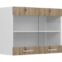 Vicco R-Line Glazen keukenkast – 80 cm Artisanaal eiken