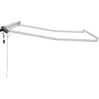 vidaXL Handbediende luifel met LED's Wit 3,5 x 2,5 m Aluminium