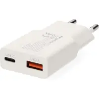 Nedis WCHA30WT oplader - GaN - 30 W - USB-A / USB-C