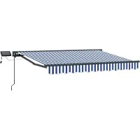 vidaXL Handbediende luifel met LED's 3,5 x 2,5 m