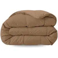 Zelesta Pure Uni Cacao Bruin 140x200cm - Katoenen dekbed zonder overtrek - Wasbaar dekbed - Hoesloos dekbed - 2 in 1 Dekbed met vaste overtrek