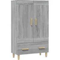 vidaXL Hoge kast 70x31x115 cm bewerkt hout grijs sonoma eikenkleurig